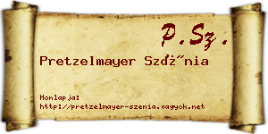 Pretzelmayer Szénia névjegykártya